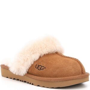 UGG Kids' Cozy II Suede Slip-On Slippers Toddler Size 10 Chestnut